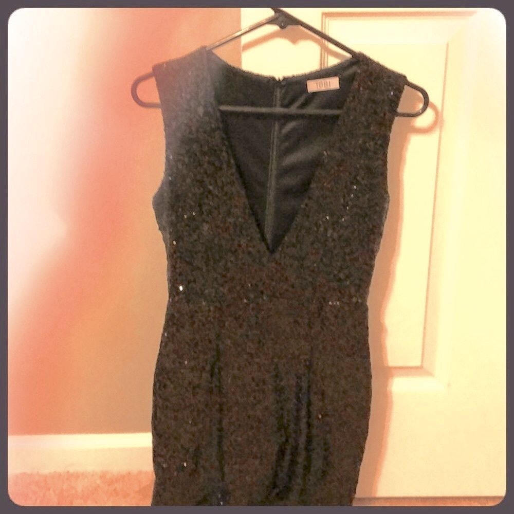 Tobi brand black sequin dress
